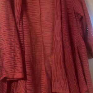 Kim Rogers Red Textured Cardigan